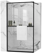 Ścianka prysznicowa Rea Bler 70 z półką i wieszakiem Evo