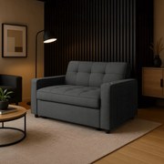 Fotel do Spania ASTER Rozkładany Amerykanka Czarny Nowoczesny