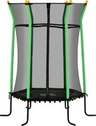 HOMCOM Trampolina Dziecięca, Ø163,5 cm, z Siatką Ochronną, Wyściełana, Stal, Udźwig do 50 kg