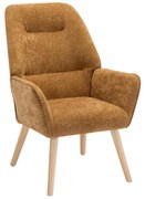 Fotel tapicerowany camelowy - OSIMO