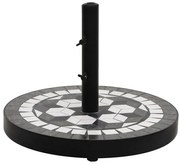 Czarno-biała zdobiona podstawa parasolowa G9-N87