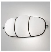 SIRU - Kinkiet CAGE 1xGX53/10W/230V 22 cm czarny/biały szkło weneckie