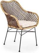 Rattanowe krzesło na metalowych nogach K336