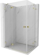 Mexen Lunar Duo kabina prysznicowa uchylna lewa 75 x 70 cm, transparent, złota - 834-075L-070P-50-00