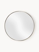 Okrągłe lustro ścienne z metalową ramą Lacie
