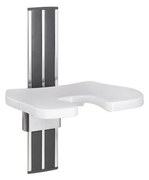 Siedzisko prysznicowe 43x67 cm srebrne/białe