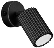 Czarny metalowy kinkiet z włącznikiem - D291 D1-M15