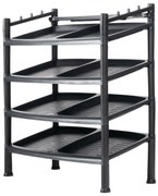 Szafka na buty 4 półki Black 52 x 34 x 67 cm