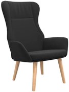 Czarny tapicerowany fotel wypoczynkowy R2-G54