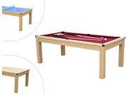 Stół - Bilard i ping-pong BALTHAZAR - 213*112*81.5cm - Czerwony