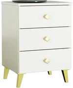 Niska Kaszmirowa Komoda Ze Złotymi Uchwytami M7-S06