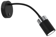 Nowoczesny czarny kinkiet led - K477 W3-F35
