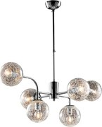 Lampa wisząca Ikarus z polerowanego chromowanego żelaza 6 lamp X 92 Ø86 BL213-6-CR