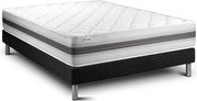 lózka z materacem VITALMEMO BACK 150 x 200 cm Rama lózka Czarny