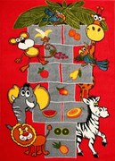 Dywan Koloreo Czerwona Klasa 120x170 Prostokąt