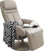 Rozkładany Obrotowy Fotel Wypoczynkowy Cappuccino R8-S12