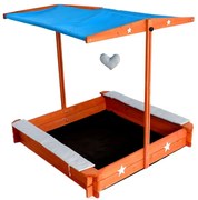 Niebieska piaskownica z daszkiem i ławeczkami M3-R73