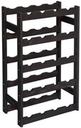 Czarny drewniany regał na 20 butelek wina - P0-L44