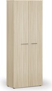 Szafa biurowa z drzwiami PRIMO WOOD, 800 x 420 x 2128 mm, dąb naturalny