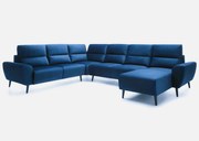 Narożnik z funkcją spania LAURA U2 granatowy prawy/lewy PIASKI Meble