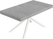 Stół rozkładany Niket 160/244x80 cm nogi betonowe białe