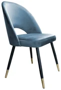 Krzesło ISKAR BL VELVET GOLD szare ATOS