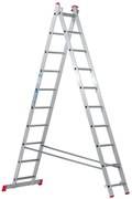 Dwuczęściowa drabina aluminiowa HOBBY, 2x10 szczebli , 4,5 m