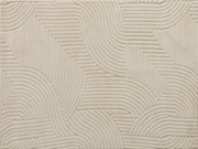 HOMCOM Maszynowo tkany dywan, wysokość 15 mm, wszechstronny, antypoślizgowy, kremowy