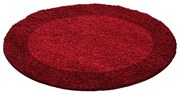 Dywan shaggy Life czerwony 120 cm x 120 cm koło