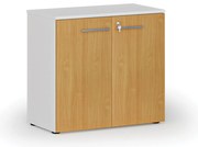 Szafa biurowa z drzwiami PRIMO WHITE, 800 x 420 x 740 mm, biały/buk