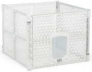 Klatka dla psa, 900 x 900 x 667 mm, biała