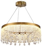 LAMPA SUFITOWA WISZĄCA LED APP1731-1CP Złota 60cm