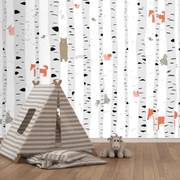 Fototapeta - Brzozowy las (196x136 cm)