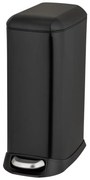 Stalowy kosz na śmieci z pedałem w kolorze matowej czerni 12 l Design – Wenko