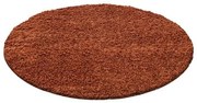 Dywan shaggy jednokolorowy ceglany koło 80 cm x 80 cm