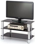 Czarny szklany stolik pod telewizor - Sento