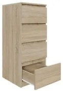 Komoda BASIC 4 szuflady – Dąb Sonoma | 40x97x40 cm