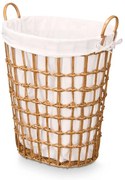 Kosz na pranie z materiałowym wkładem i uchwytami, 58 cm