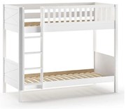 Białe piętrowe łóżko dziecięce 90x200 cm Scott – Vipack