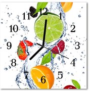 Zegar ścienny kwadrat Owoce cytrynowe