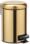 Kosz na śmieci z pedałem ze stali nierdzewnej w kolorze złota 3 l Leman – Wenko