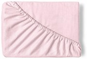 Kvalitex Flanelowe prześcieradło napinanejasnoróżowe, 90 x 200 cm, 90 x 200 cm