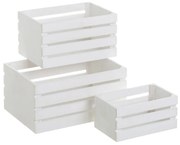 Białe pojemniki zestaw 3 szt. 31x23x15 cm – Casa Selección