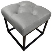 Pufa CHARLIE MG VELVET szara ATOS
