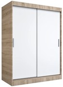 Szafa przesuwna MODUO COMFORT 150 dąb sonoma/biała mat gładka MKPOL