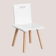 Krzesło Z Mdf I Drewna Sosnowego Tom Kids Biała - Sklum