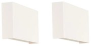 Zestaw 2 nowoczesnych lamp ściennych białych - Otan