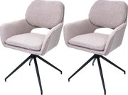 Krzesło do jadalni MCW-N74 (zestaw 2 sztuk),  beżowy