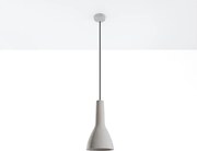 Lampy wiszące industrialny Opilme, beton - 1 źródło światła 4000K - L.17 x H.132 cm - szary