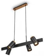 Briloner 4059045 - Lampa wisząca na lince ERA 4xGU10/10W/230V czarna